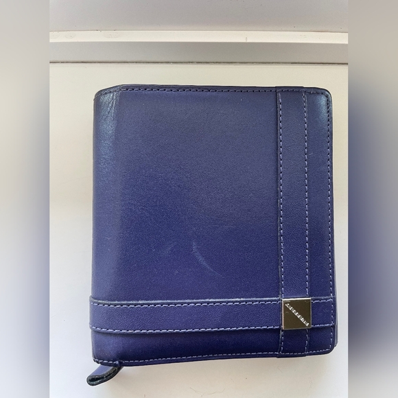 Authentic Burberry Purple Leather Compact Wallet w/ Entrupy COA